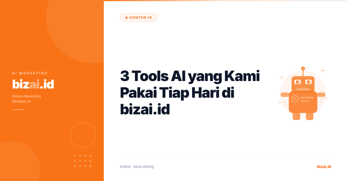3 Tools AI yang Kami Pakai Tiap Hari di bizai.id