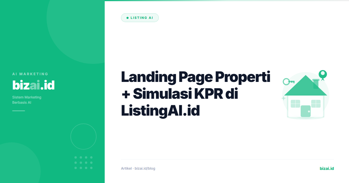 Landing Page Properti + Simulasi KPR di ListingAI.id