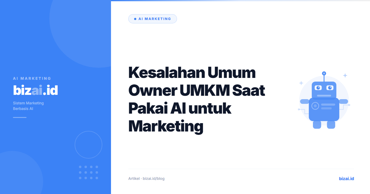 Kesalahan Umum Owner UMKM Saat Pakai AI untuk Marketing